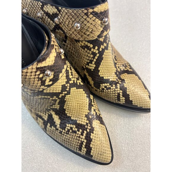 REBECCA MINKOFF Sallest Too Block Heel Mules Butter Exotic 8.5 Retail $198 - Picture 7 of 8